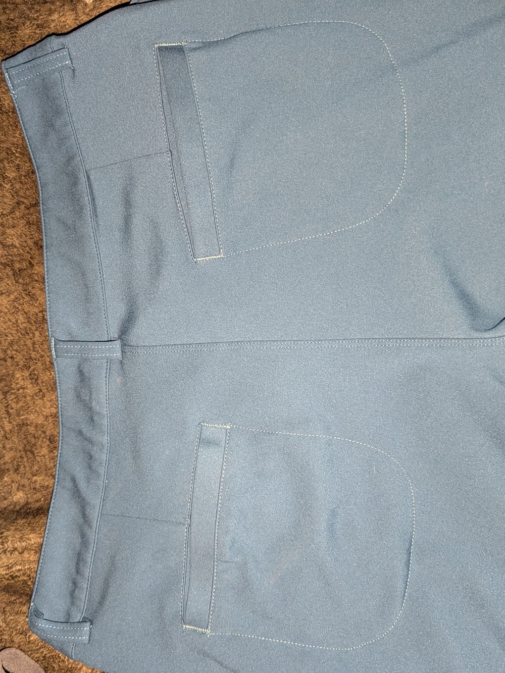 Women's Blue Pants with Back Patch Pockets Size Large